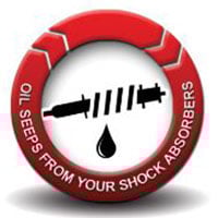Oil leaks from shocks