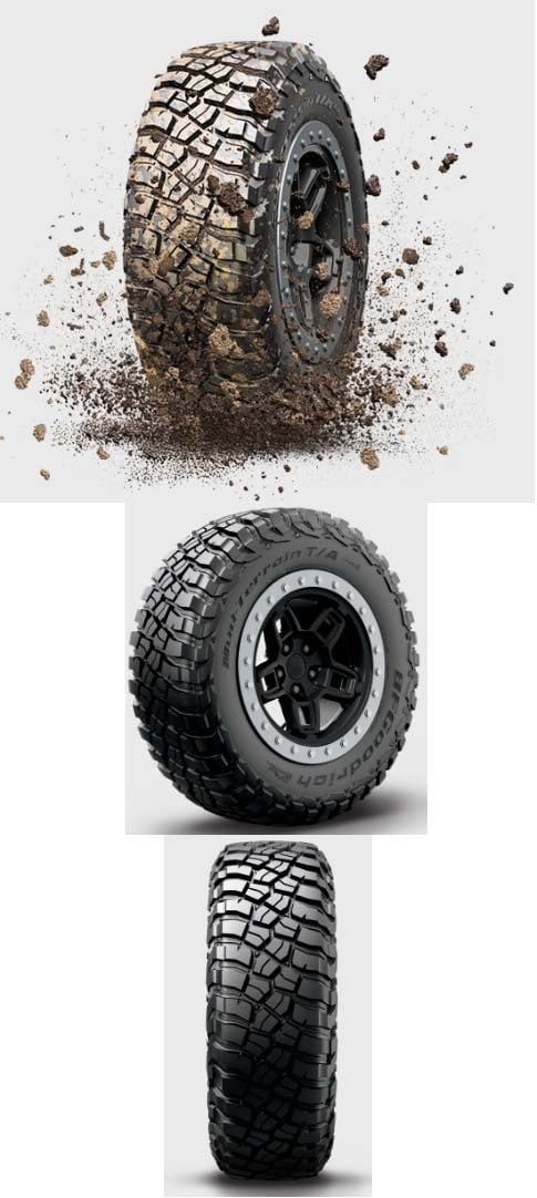 BF Goodrich KM3 T/a Mud Terrain-in-action-side-and-font-view